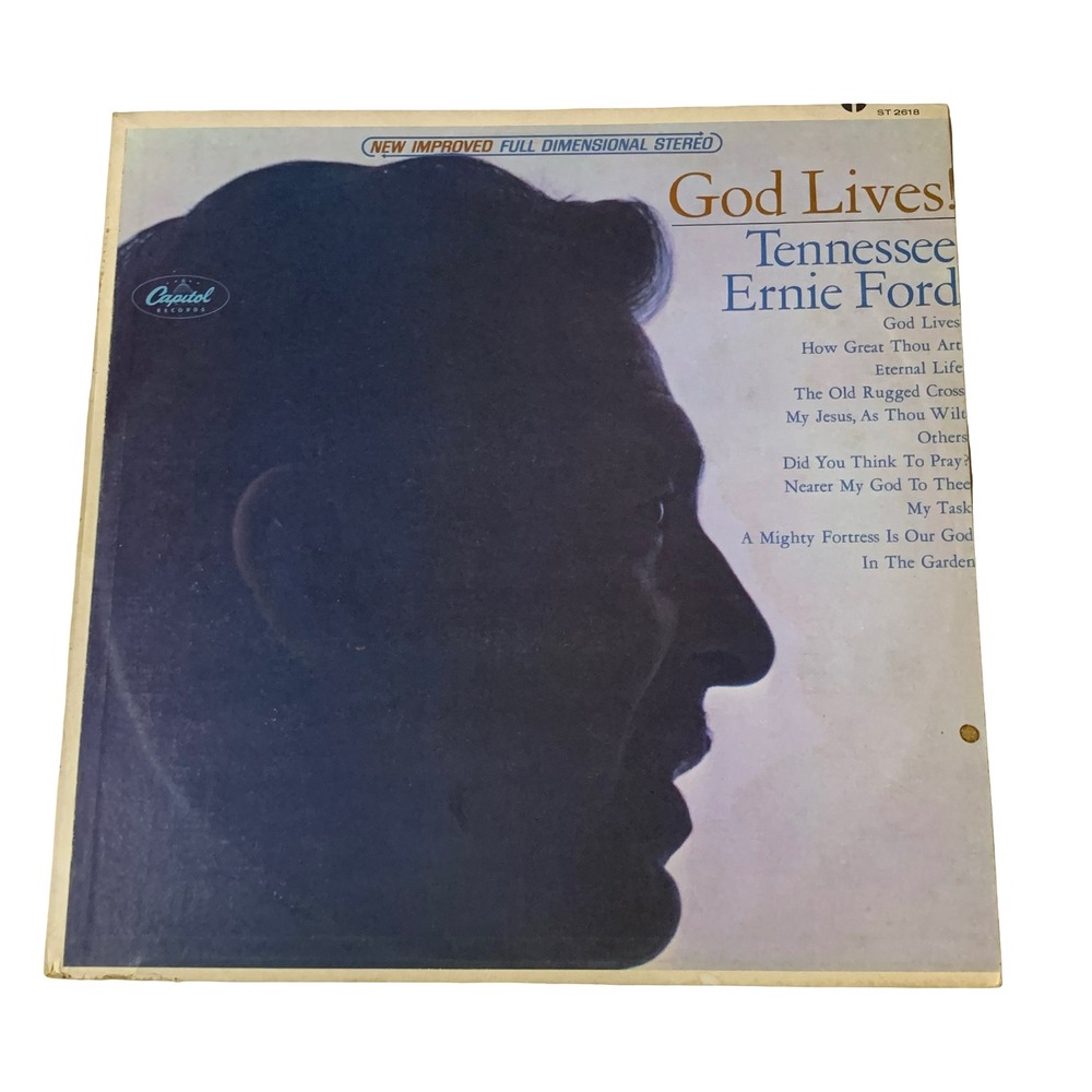 Tennessee Ernie Ford God Lives Vinyl LP Capitol Records Gospel Hymns Stereo